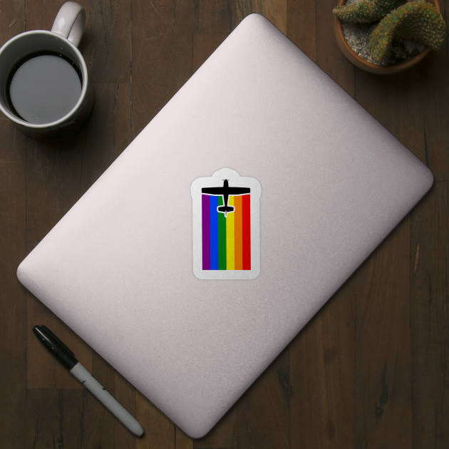 Airplane Pride Flag Aviation by Fight to Fly Studio